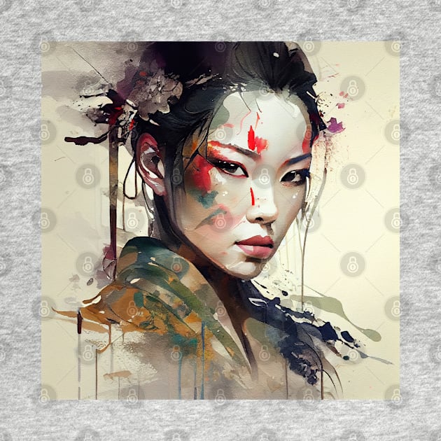 Powerful Warrior Geisha #1 by Chromatic Fusion Studio